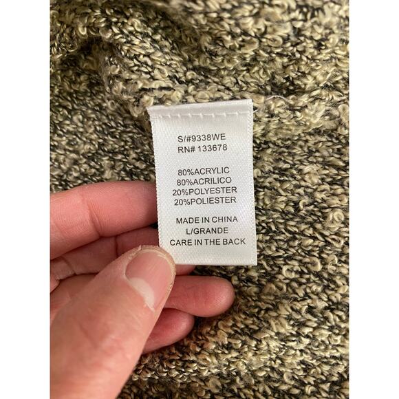 Love Tree Size L Tan Fuzzy Slouchy Pullover Sweater - Picture 6 of 7